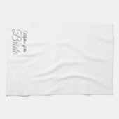 Moeder van Bride Script Gray Theedoek (Horizontaal)