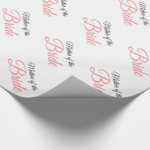 Moeder van Bride Script Roze Cadeaupapier (Hoek)