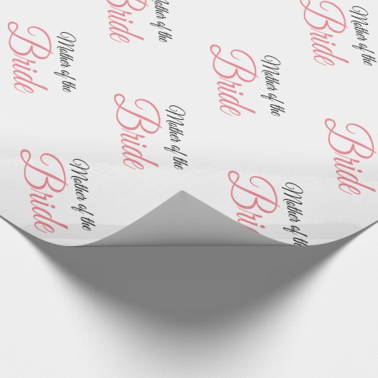 Moeder van Bride Script Roze Cadeaupapier (Hoek)