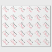 Moeder van Bride Script Roze Cadeaupapier (Vlak)
