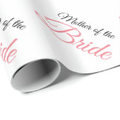 Moeder van Bride Script Roze Cadeaupapier (Rol Hoek)