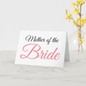 Moeder van Bride Script Roze Kaart (Gele Bloem)