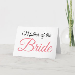 Moeder van Bride Script Roze Kaart