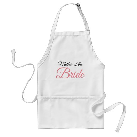Moeder van Bride Script Roze Standaard Schort (Voorkant)