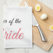 Moeder van Bride Script Roze Theedoek (Quarter Fold)