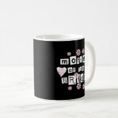 Moeder van Bride White op zwart Koffiemok (Voorkant rechts)