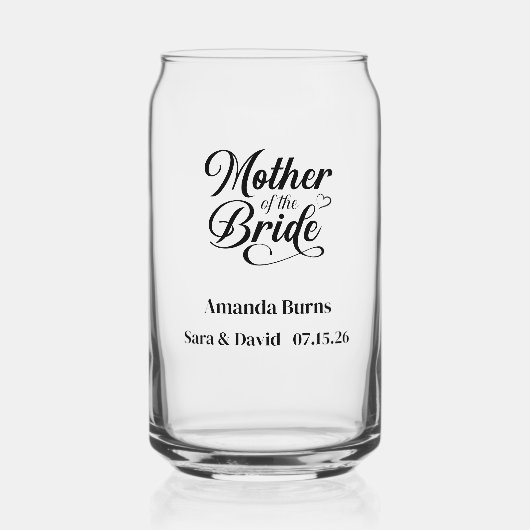 Moeder van bruid blikvorm glas (Voorkant)