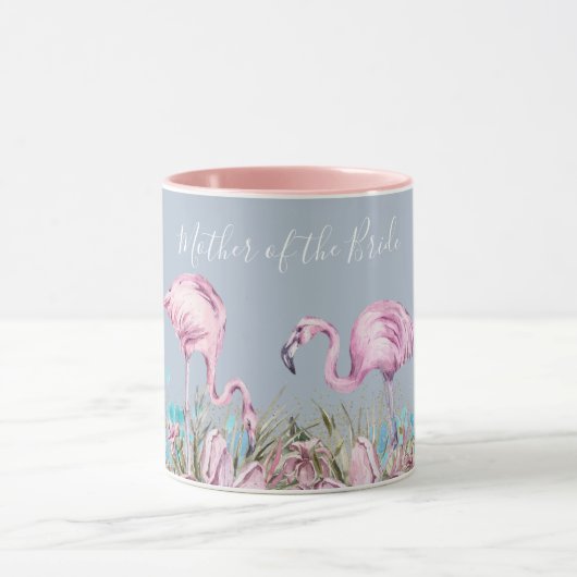 MOEDER-VAN-BRUID Blushing Flamingo Tropische bruil Mok (Midden)