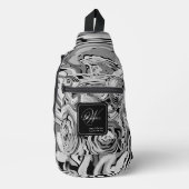 Moeder van bruid Gift Modern Patroon Chic Monogram Sling Bag (Voorkant)