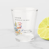 Moeder van Bruid Land Wildbloem Bloemen Bruiloft Shot Glas (Voorkant)