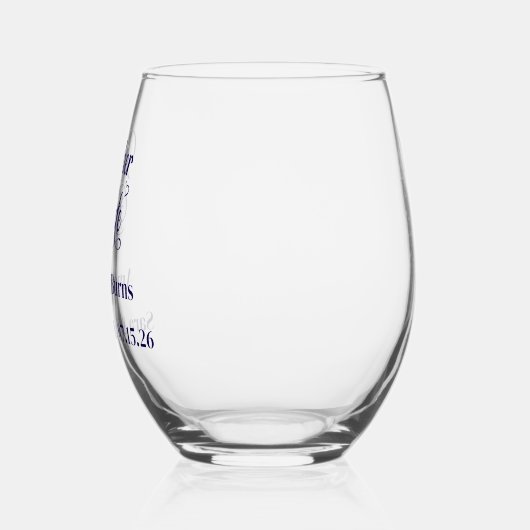 Moeder van bruid wijnglas zonder voet (Links)