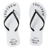 Moeder van bruid zwart-wit naam teenslippers (Voetbed)