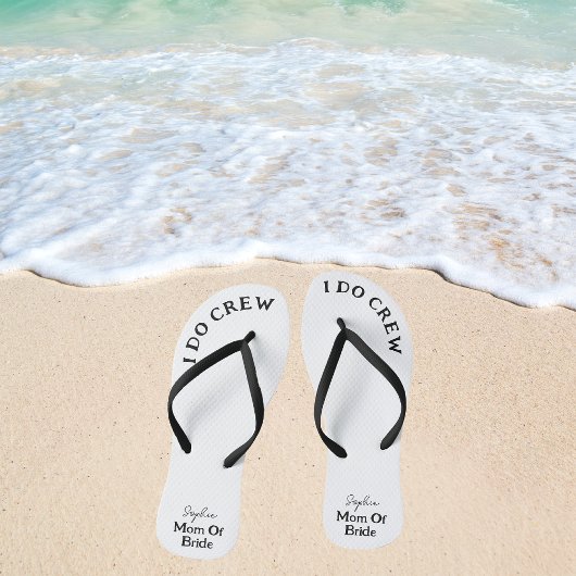 Moeder van bruid zwart-wit naam teenslippers