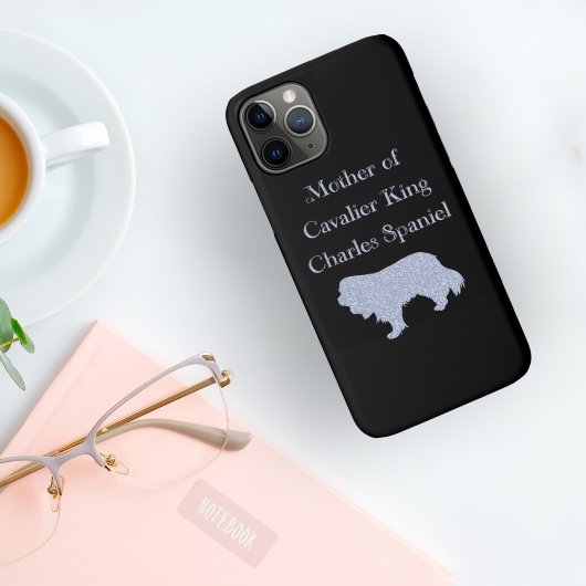Moeder van Cavalier King Charles Spaniel Silver Case-Mate iPhone Case