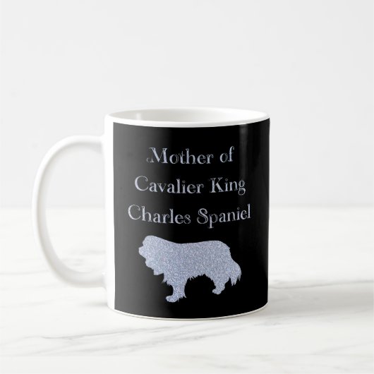 Moeder van Cavalier King Charles Spaniel Silver Koffiemok (Links)