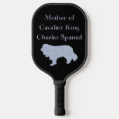 Moeder van Cavalier King Charles Spaniel Silver Pickleball Paddle (Voorkant)