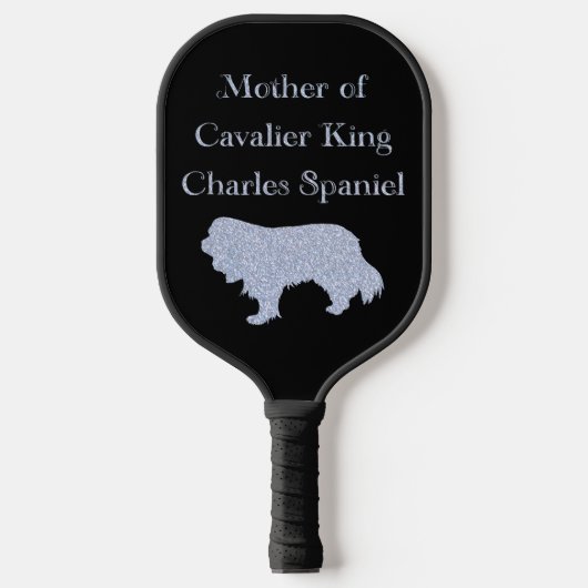Moeder van Cavalier King Charles Spaniel Silver Pickleball Paddle (Voorkant)