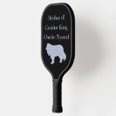 Moeder van Cavalier King Charles Spaniel Silver Pickleball Paddle (Links)