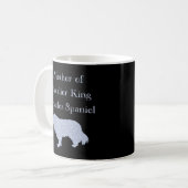 Moeder van Cavalier King Charles Spaniel Zilver  Koffiemok (Voorkant links)