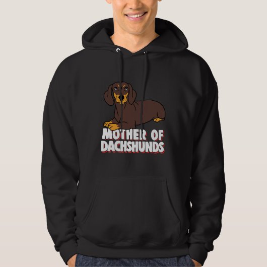 Moeder van Dachshunds Hoodie (Voorkant)