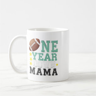 Moeder van de 1 jaar oude voetballer 1e jaar verja koffiemok