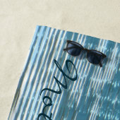 Moeder van de Abstracte waterreflectie Blauw  Strandlaken (In situ)