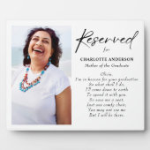 Moeder van de afgestudeerde in de hemel voor Afstu Fotoplaat (Voorkant)