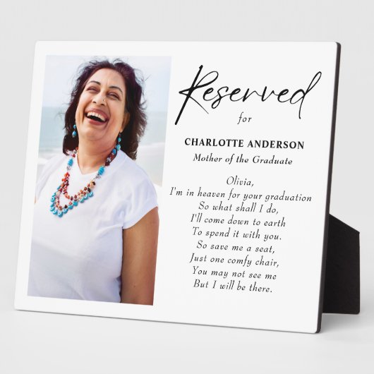 Moeder van de afgestudeerde in de hemel voor Afstu Fotoplaat (Zijkant)