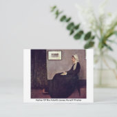 Moeder van de artiest van James McNill Whistler Briefkaart (Staand voorkant)