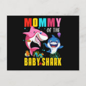 Moeder van de Baby Shark T-shirt verjaardag oma Sh Uitnodiging Briefkaart (Voorkant)