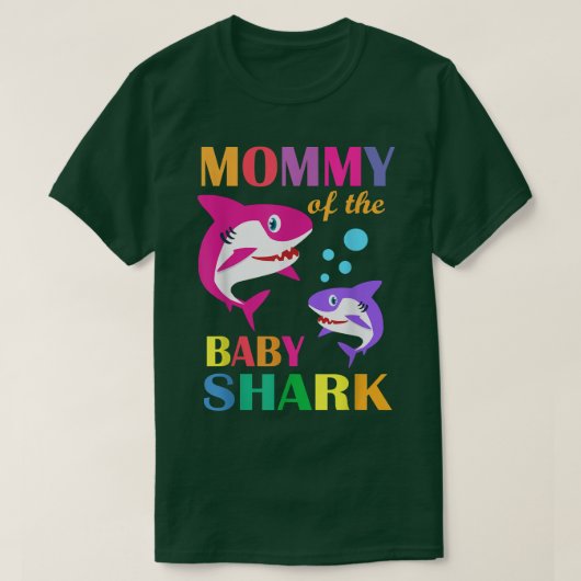 Moeder van de baby verjaardag haai moeder haai moe t-shirt (Design voorkant)