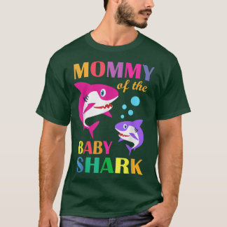 Moeder van de baby verjaardag haai moeder haai moe t-shirt
