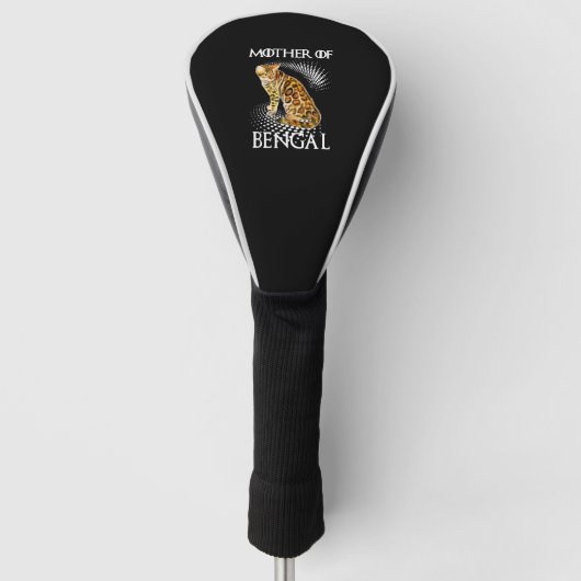 Moeder van de Bengaalse kat Shirt Golfheadcover (Voorkant)