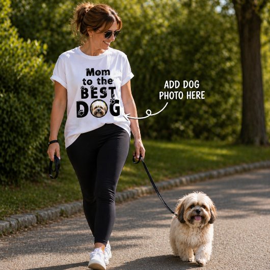 Moeder van de Beste Hond Aangepaste Foto T-shirt