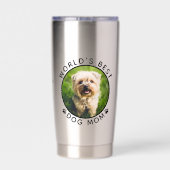 Moeder van de Beste Hond ter Wereld Aangepaste Hui Geïsoleerde Drinkbeker (Achterkant)