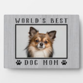 Moeder van de Beste Hond ter Wereld Pootafdrukken Fotoplaat (voorkant)