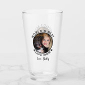 Moeder van de Beste Hond ter Wereld Pootafdrukken Glas (Voorkant)