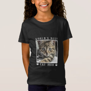 Moeder van de Beste Kat ter Wereld Foto Pootafdruk T-shirt