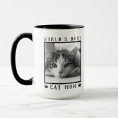 Moeder van de Beste Kat ter Wereld Pootafdrukken Z Mok (Links)