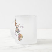 Moeder van de bloemen matglas koffiemok (Voorkant links)