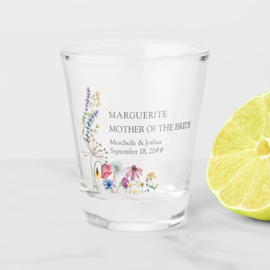 Moeder van de bloementeelt in het wild shot glas (Voorkant)