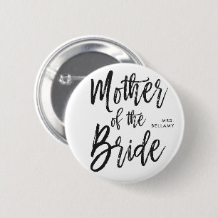 Moeder van de Bride   Aangepaste bruiloft in Scrip Ronde Button 5,7 Cm