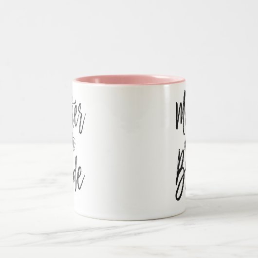 Moeder van de Bride | Aangepaste bruiloft in Scrip Tweekleurige Koffiemok (Center)