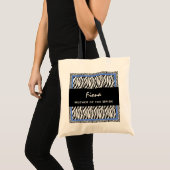 Moeder van de Bride Black White BLUE Zebra V07 Tote Bag (Voorkant (product))