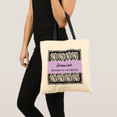 Moeder van de Bride Black White PAARSE Zebra V14 Tote Bag (Voorkant (product))