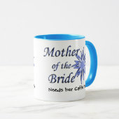 Moeder van de Bride Blue Mok (Voorkant rechts)