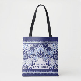 Moeder van de Bride Blue & White Mexican Tegel Tote Bag