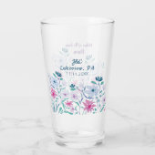 Moeder van de bride Bouquet Wedding Glasses Glas (Achterkant)