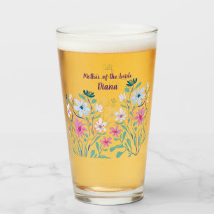 Moeder van de bride Bouquet Wedding Glasses Glas