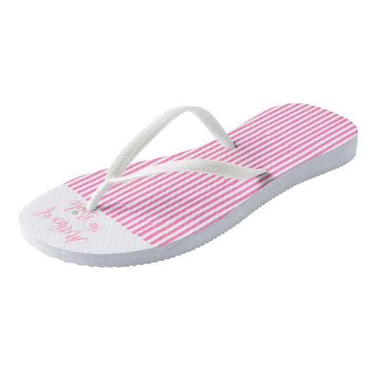 Moeder van de Bride, Bridal, Wedding, Roze Stomme Teenslippers (Schuin)
